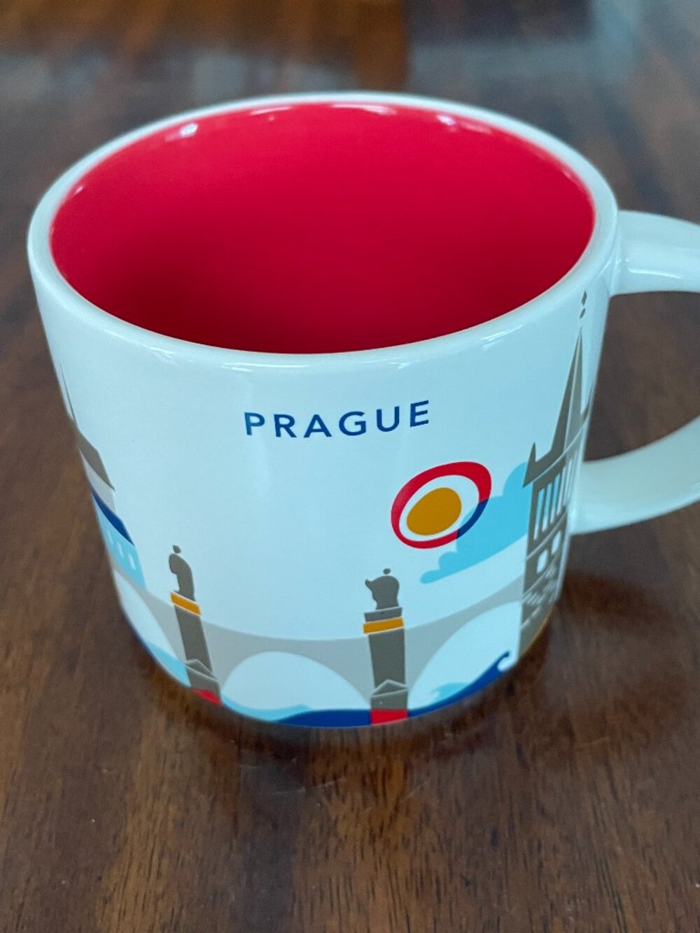 Starbucks Prague You Are Here Collection 14oz Ceramic Coffee Mug Czech Republic